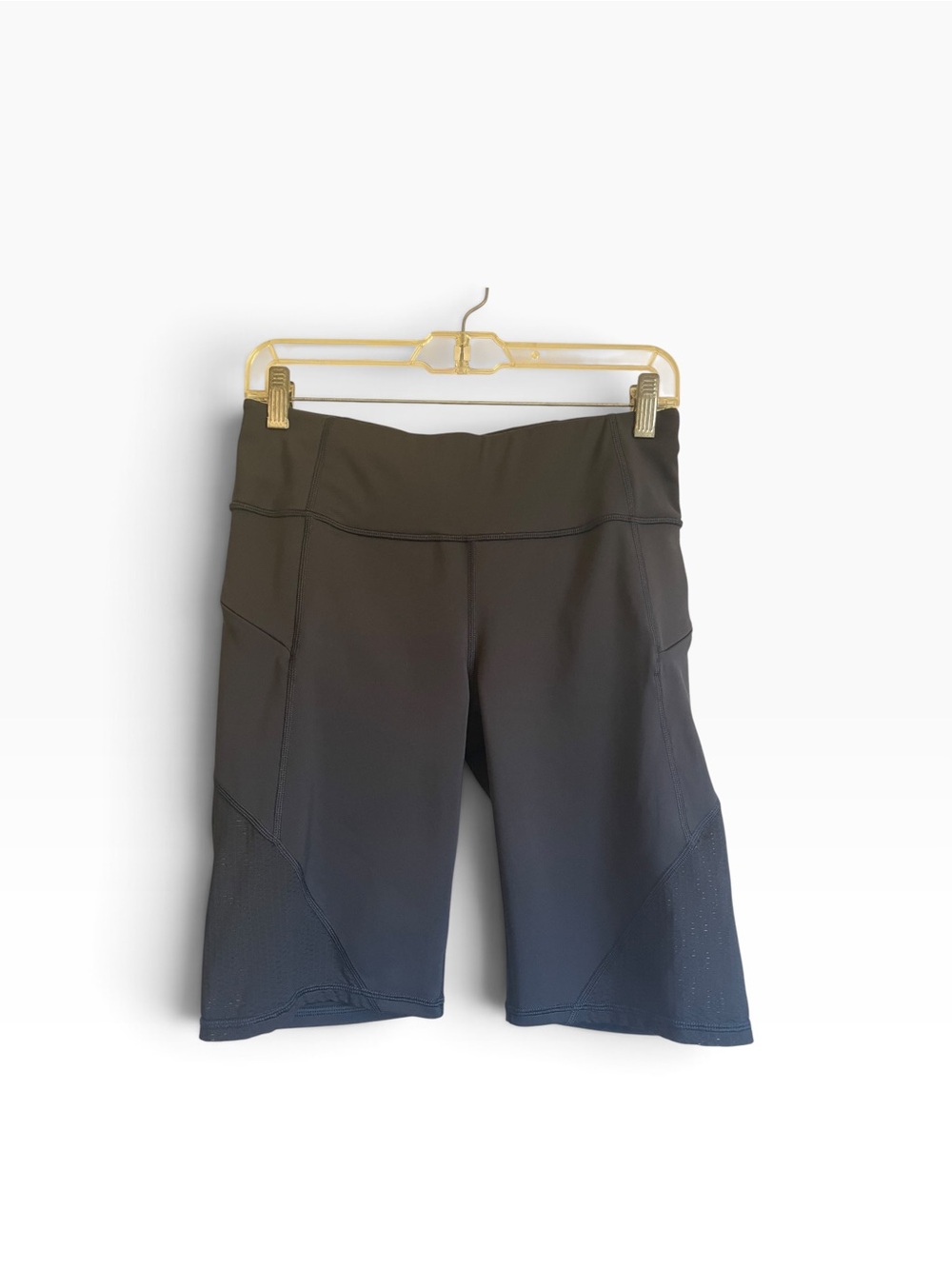 Athleta Black High-Waist Bike Shorts with Side Panels Medium Tall